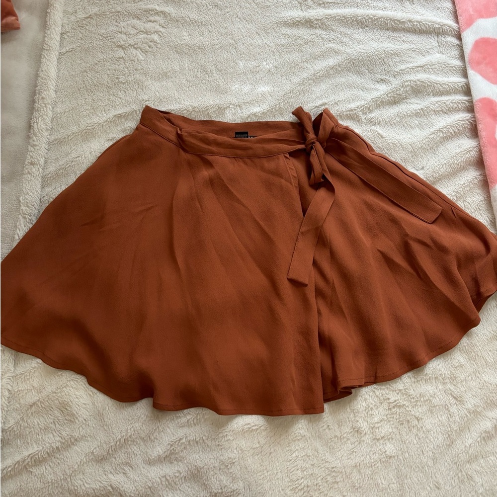 Brand New Forever 21 Orange Wrap Skirt